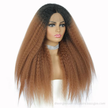 Wholesale curly afro wigs hight quality natural full lace synthetic lace wigs heat resistant